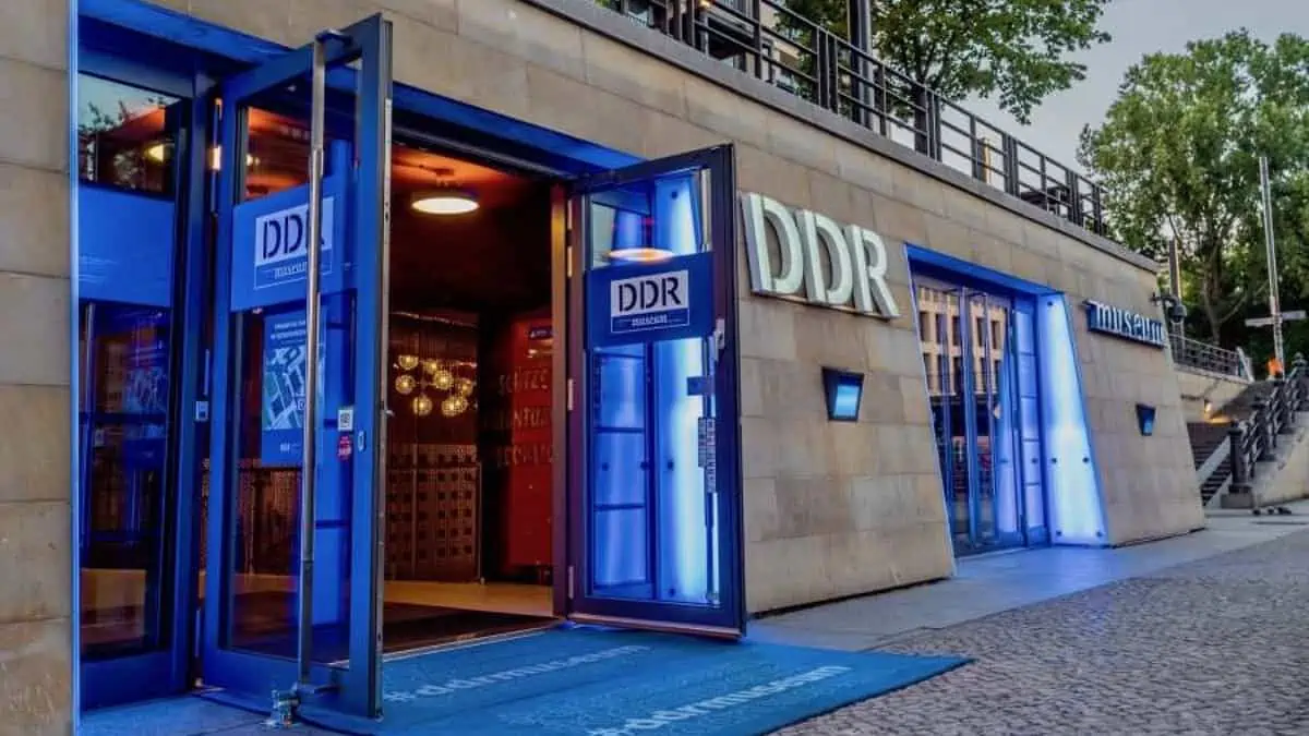 DDR-Museum-in-Berlin Exterior entrance of the DDR Museum in Berlin