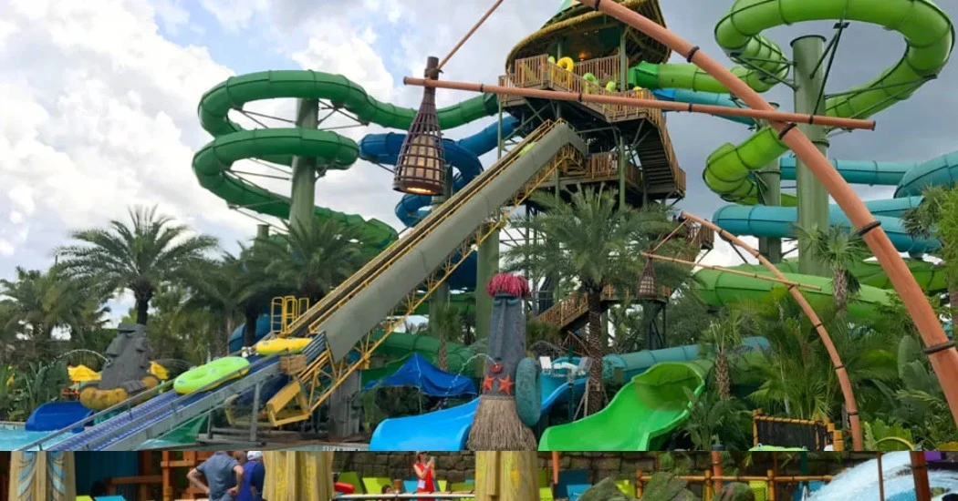 Twisting tube slide with open and enclosed sections